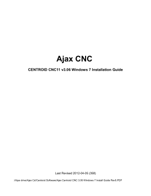 Ajax Centroid CNC11 v3.06 Windows 7 Installation Guide