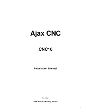 Ajax CNC - CNC10 Installation Manual