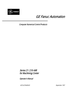 Fanuc 21–MB/210–MB Machining Center Operator’s Manual GFZ-62704EN