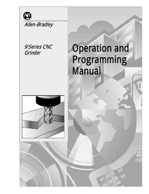 Allen-Bradley 9/Series CNC Grinder Programming Manual