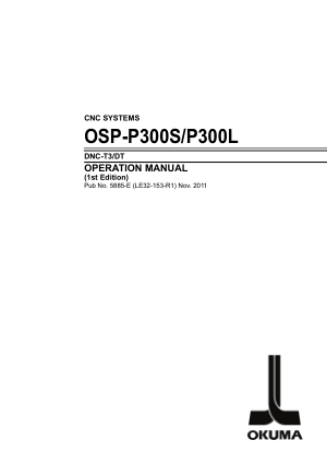 Okuma OSP-P300S/L DNC-T3/DT Operation Manual