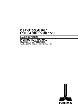 Okuma OSP-P200L Gauging Systems Instruction Manual