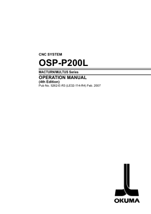 Okuma OSP-P200L MACTURN/MULTUS Operation Manual