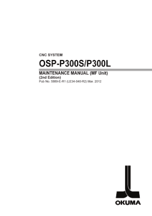 Okuma OSP-P300S/P300L Maintenance Manual MF Unit