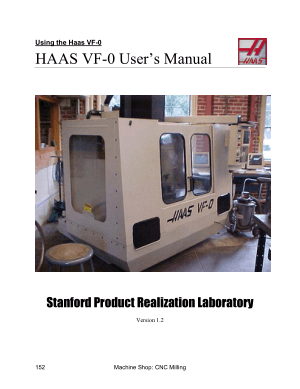 Haas VF-0 User Manual