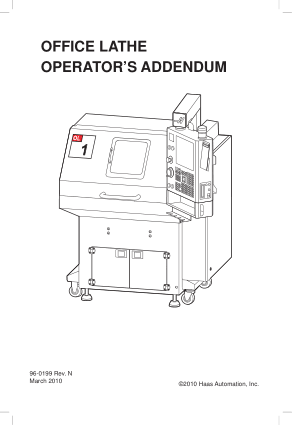 Haas Office Lathe Operator Manual