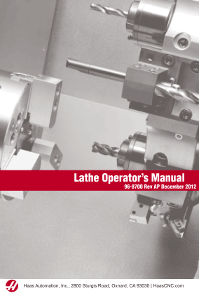 Haas Lathe Operators Manual