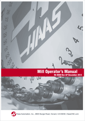 Haas Mill Operators Manual