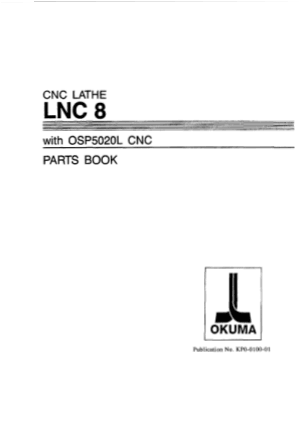 Okuma LNC 8 OSP5020L Parts Book