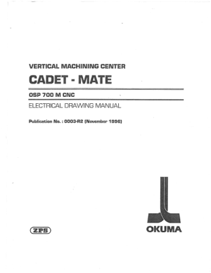 Okuma CADET-MATE OSP700M Electrical Drawing
