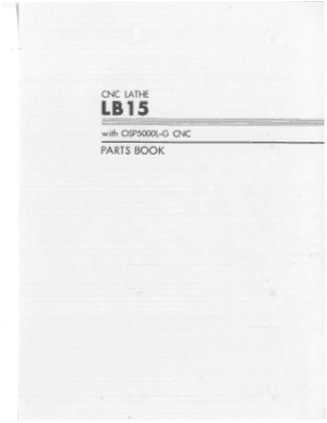 Okuma LB15 OSP5000L-G CNC Parts Book