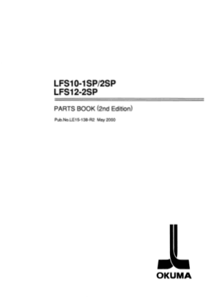 Okuma LFS10-1SP 2SP LFS12-2SP Parts Book
