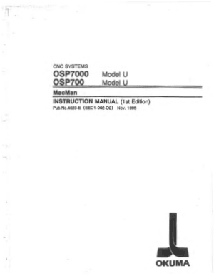Okuma OSP7000 Model U MacMan Instruction Manual