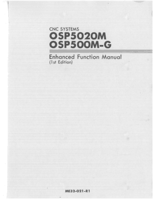 Okuma OSP5020M OSP500M-G Enhanced Function Manual