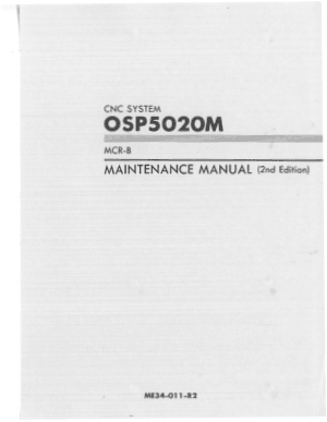 Okuma OSP5020M MCR-B Maintenance Manual