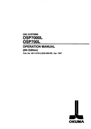 Okuma OSP7000L OSP700L Operation Manual
