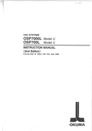 Okuma OSP7000L Model U Instruction Manual