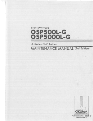 Okuma OSP500L-G OSP5000L-G LB Maintenance Manual