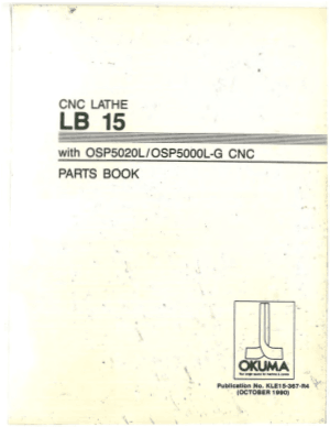 Okuma LB 15 OSP5020L OSP5000L-G Parts Book