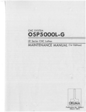 Okuma OSP5000L-G LR Maintenance Manual