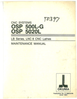 Okuma OSP500L-G OSP5020L LB LNC 8 Maintenance Manual