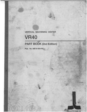 Okuma VMC VR40 Part Book