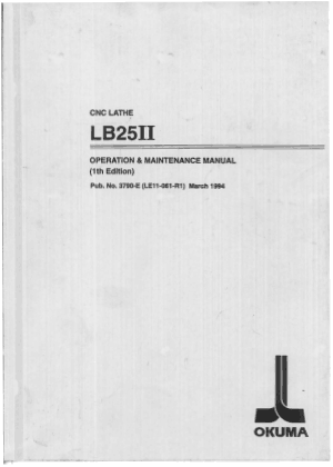Okuma LB25II Operation Maintenance Manual