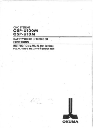 Okuma OSP-UI00M Safety Door Interlock Instruction Manual