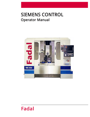 Fadal Siemens Control Operator Manual