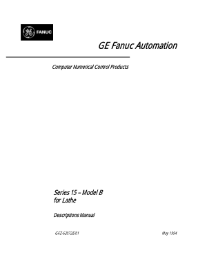 Fanuc 15-Model B Lathe Descriptions Manual 62072E