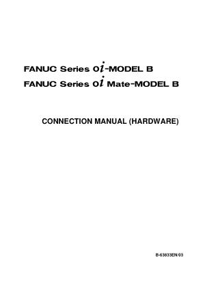 Fanuc 0i-MODEL B Connection Manual Hardware 63833EN