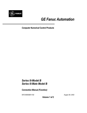 Fanuc 0i-Model B Connection Manual Function 63833EN-1 Vol 1
