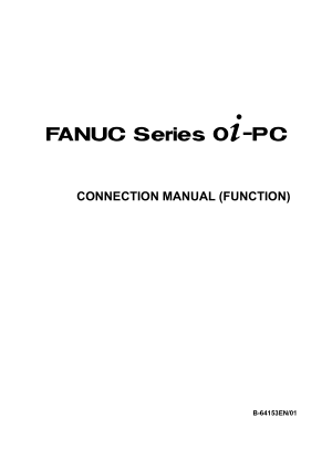 Fanuc 0i-PC Connection Manual Function