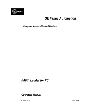 Fanuc FAPT Ladder for PC Operator Manual 66131EN