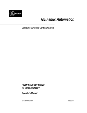 Fanuc PROFIBUS-DP Board 30i-Model A Operator Manual 63994EN