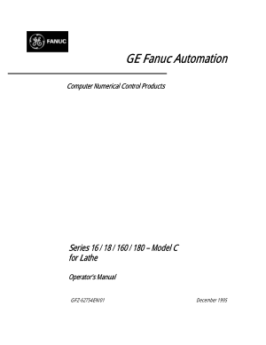 Fanuc 16 18-Model C Lathe Operator Manual 62754EN