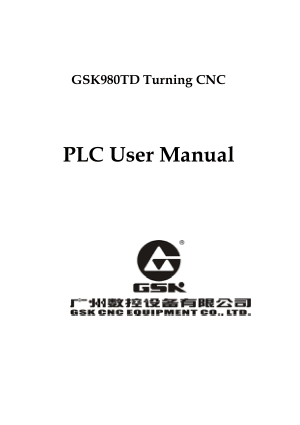 GSK980TD Turning PLC User Manual