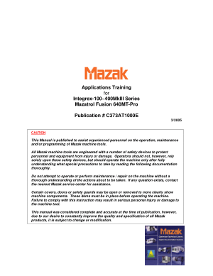 Mazak Integrex Applications Training Machine Alignments