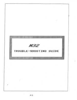 Mazak M32 Troubleshooting Guide