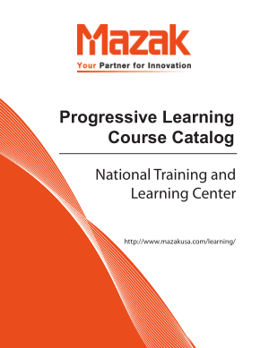 Mazak Progressive Learning Course Catalog