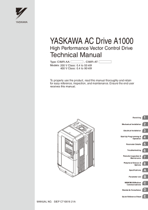 Yaskawa AC Drive A1000 Technical Manual