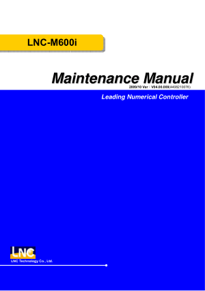 LNC-M600i Maintenance Manual