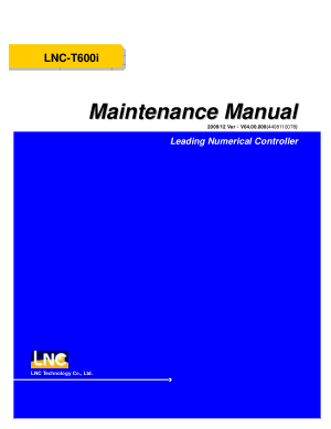 LNC-T600i Maintenance Manual
