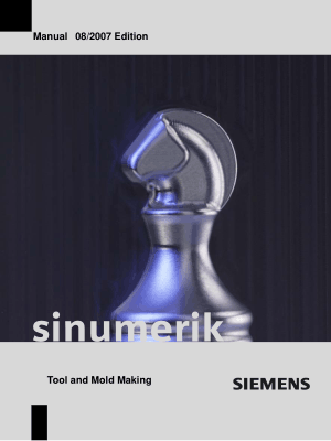 SINUMERIK Tool and Mold Making Manual