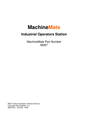 MachineMate M267 Vertical Operators Station Brochure