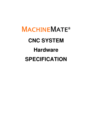 MachineMate CNC System Hardware Specification