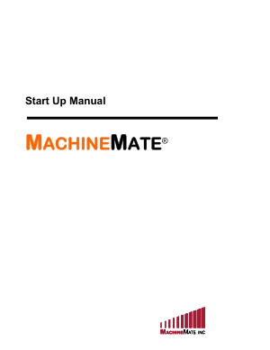 MachineMate Start Up Manual