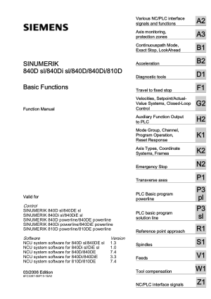 Sinumerik 840D 810D Basic Functions Manual