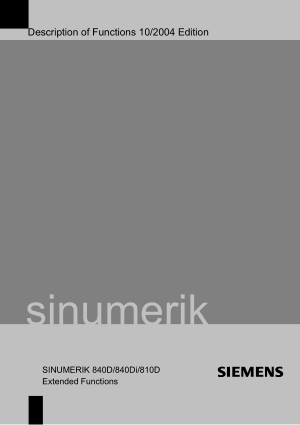 Sinumerik 840D 810D Extended Functions