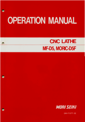 Mori Seiki MF-D5 M0RIC-D5F Operating Manual